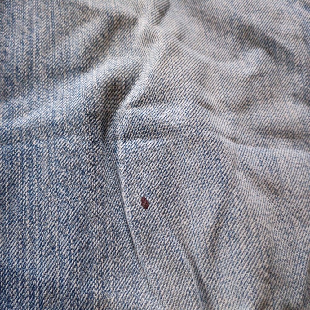 Mens Button Fly Blue Jeans - Picture 4 of 8